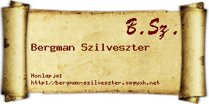 Bergman Szilveszter névjegykártya